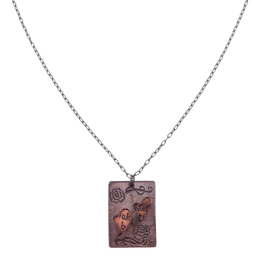 Anju Mixed Metals "Mothers & Daughters Make Best Friends" Pendant Necklace - NEW